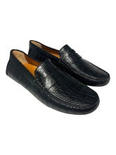 Load image into Gallery viewer, Bally Dreamer 6301195 Men's Black Calf Embossed Leather Loafers MSRP $700
