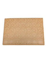 Load image into Gallery viewer, Salvatore Ferragamo 669404 Gancini Golden Leather Card Holder MSRP $280