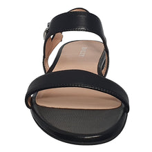 Load image into Gallery viewer, Bally Carlas 6234087 Women's Black Lamb Leather Flat Sandals MSRP $695