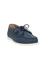 Load image into Gallery viewer, Bally Nabry 6306780 Men's Marine Leather Boat Loafers MSRP $870