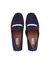 Load image into Gallery viewer, Bally Kansan 6305160 Men's Blue Midnight Suede Leather Loafers MSRP $650
