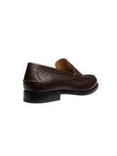 Load image into Gallery viewer, Bally Saix 6305325 Men's Ebano Deer Grained Penny Loafers MSRP $1100