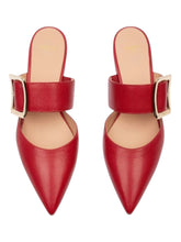 Load image into Gallery viewer, Bally Jemina 6238151 Women's Lipstick Calf Plain Leather Flat Mules MSRP $750