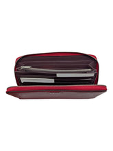 Load image into Gallery viewer, Bally Sevin 6219346 Lipsitck Zippered Long Wallet Calf Grained Leather MSRP $660