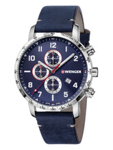 Load image into Gallery viewer, Wenger Swiss Army Men's 01.1543.109 Attitude Blue Dial Watch 44mm MSRP $330
