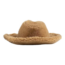 Load image into Gallery viewer, Bally 6302896 Camel Shearling Western Hat MSRP $990