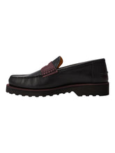 Load image into Gallery viewer, Bally Noah 6302468 Men's Black & Heritage Red Leather Loafers MSRP $670