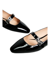 Load image into Gallery viewer, Bally Elis 6303067 Women's Black Calf Patent Leather Flat MSRP $990
