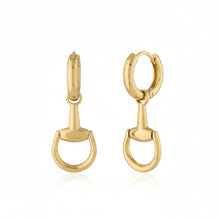 Load image into Gallery viewer, Gucci Horsebit 18K Yellow Gold Earrings YBD79565600100U MSRP $3,100
