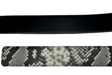 Load image into Gallery viewer, Bally 6302282 Mirror B Reversible Snake Embossed Leather Roccia/Black Belt EU 120/US 47 MSRP $470