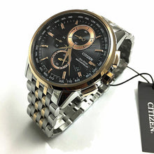 Load image into Gallery viewer, Citizen AT8116-57E Eco-Drive World Chronograph Mens ATOMIC 43 mm Watch MSRP $675