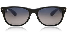 Load image into Gallery viewer, Ray-Ban RB2132 New Wayfarer Matte Black Blue Gradient Polarized Sunglasses 52-18
