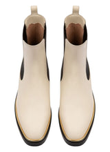 Load image into Gallery viewer, Bally Faelisa 6239410 Women's Bone Calf Plain Combat Boots Size 5.5 MSRP $820