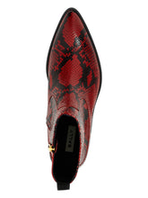 Load image into Gallery viewer, Bally Gaiman 6303991 Men's Ruby Animal Print Leather Boots MSRP $1100