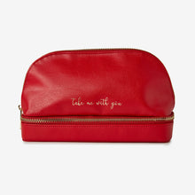Load image into Gallery viewer, WOLF 886172 Red Leather Dual Jewelry Organizer - Take Me With You MSRP $150