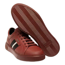 Load image into Gallery viewer, Bally Moony 6239623 Men's Heritage Red Calf Plain Leather Sneakers MSRP $600