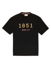 Load image into Gallery viewer, Bally 6300141 Men's Black 100% Cotton 1851 Logo T-Shirt Size XL MSRP $300