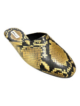Load image into Gallery viewer, Bally Glebb 6304401 Men's Snake-Print Leather Slippers MSRP $750