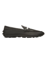 Load image into Gallery viewer, Bally Karlos 6304670 Men's Black Pebbled-Leather Driving Shoes MSRP $690