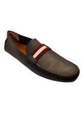 Load image into Gallery viewer, Bally Waltec 6230202 Men's Chocolate Calf Grained Leather Loafers MSRP $620