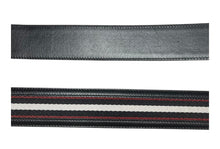 Load image into Gallery viewer, Bally 6232392 Mirror B Reversible Leather Striped/Black Belt EU 95/US 38 MSRP $450