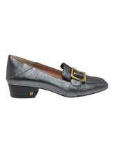 Load image into Gallery viewer, Bally Janelle 6217720 Ladies Metal Gray Loafers Leather MSRP $870