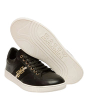 Load image into Gallery viewer, Bally Winton 6234703 Men's Black Calf Plain Leather Sneakers MSRP $770
