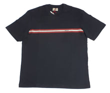 Load image into Gallery viewer, Bally 6233733 Men's Black 100% Cotton Striped Logo T-Shirt MSRP $300