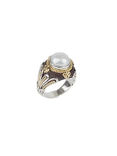 Load image into Gallery viewer, Konstantino Sterling Silver, 18K Gold and Pearl Ring DMK2099-122 S8 MSRP $800