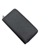 Load image into Gallery viewer, Bally Sevyn 6218496 Zippered Long Wallet Black Calf Grained Leather MSRP $630