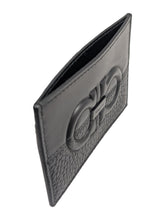 Load image into Gallery viewer, Salvatore Ferragamo Gancini Men's 724056 Black Card Holder MSRP $295