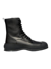 Load image into Gallery viewer, Bally Celsyo-Fur 6304659 Men's Black Leather Combat Boots MSRP $1200