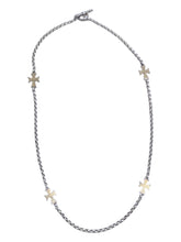 Load image into Gallery viewer, Konstantino Silver & 18K Gold Cross Necklace 28" KOKJ111-130-28 6U MSRP $2400