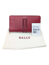 Load image into Gallery viewer, Bally Salen 6219459 Women's Garnet Zippered Wallet Calf Leather MSRP $450