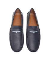 Load image into Gallery viewer, Bally Dreamer 6307932 Men's Midnight Bovine Grained Leather Loafers MSRP $700