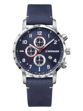 Load image into Gallery viewer, Wenger Swiss Army Men's 01.1543.109 Attitude Blue Dial Watch 44mm MSRP $330
