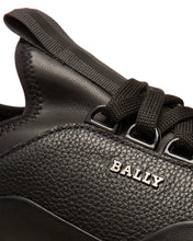 Load image into Gallery viewer, Bally Bikki 6234206 Men's Black Lamb Plain Leather Sneakers US 6 MSRP $560