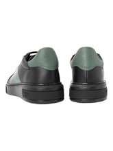 Load image into Gallery viewer, Bally Mitty 6302765 Men's Black/Sage Calf Plain Leather Sneakers MSRP $600