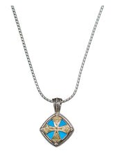 Load image into Gallery viewer, Konstantino 18K & Silver Turquoise Pendant with Chain MEKJ669-130-137 MSRP $2010