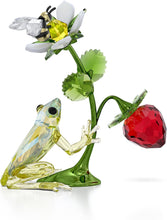 Load image into Gallery viewer, Swarovski Crystal Idyllia Frog Bee & Strawberry Figurine 5667599