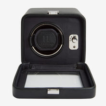 Load image into Gallery viewer, WOLF 4525029 Windsor Heritage Single Black Watch Winder With Cover MSRP $475