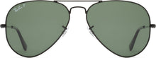 Load image into Gallery viewer, Ray-Ban RB3025 002/58 Polished Black Aviator G-15 Green Polarized 55-14