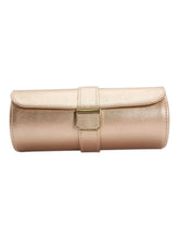Load image into Gallery viewer, Wolf 1834 Palermo Double Watch Roll With Jewelry Pouch Rose Gold - 213916
