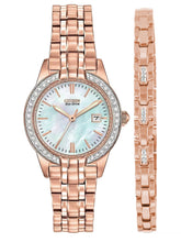 Load image into Gallery viewer, NEW Citizen Silhouette Crystal EW1683-65D Ladies 29mm Watch MSRP $375