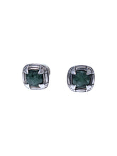 Load image into Gallery viewer, Konstantino Men's Silver and Green Aventurine Cufflinks MAKJ91-131-448 MSRP $960