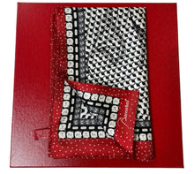 Load image into Gallery viewer, Baccarat 2809053 Ladies Louxor Twillsilk Maxi Tie Black & White Scarf MSRP $290