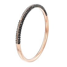Load image into Gallery viewer, Swarovski Stone 5459265 Rose Gold-Tone Teal-Colored Crystal Bangle Bracelet $129