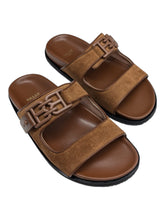 Load image into Gallery viewer, Bally Emma 6302480 Women's Cuero Suede Leather Sandals Size 4.5 MSRP $450