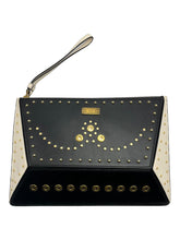 Load image into Gallery viewer, Bally Leor Suzy 6224791 Ladies Black Wrislet Clutch Calf Embossed MSRP $510
