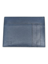Load image into Gallery viewer, Salvatore Ferragamo Men's 705069 Gancini Black&Blue Credit Card Holder MSRP $295